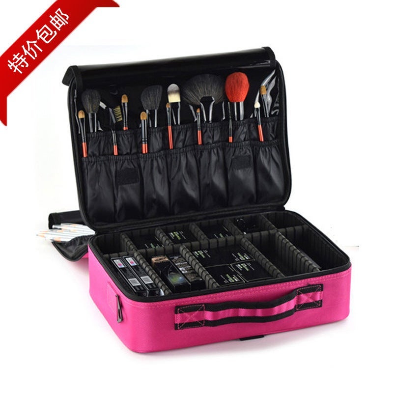 Professional Partition Storage Large Multi-Layer Cosmetic Bag Cosmetic Case Makeup Portable Beauty Toolbox Tattoo Tool Kit - Image 1