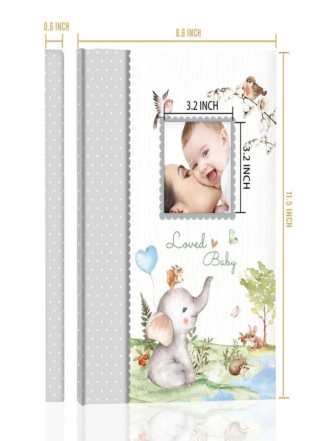Holoary First 5 Years Baby Memory Book - 76 Colourful Illustrated Keepsake Journal Pages Record Book Album for Newborn Baby Boy or Girl, Woodland Animals Design(Elephant) - Image 2