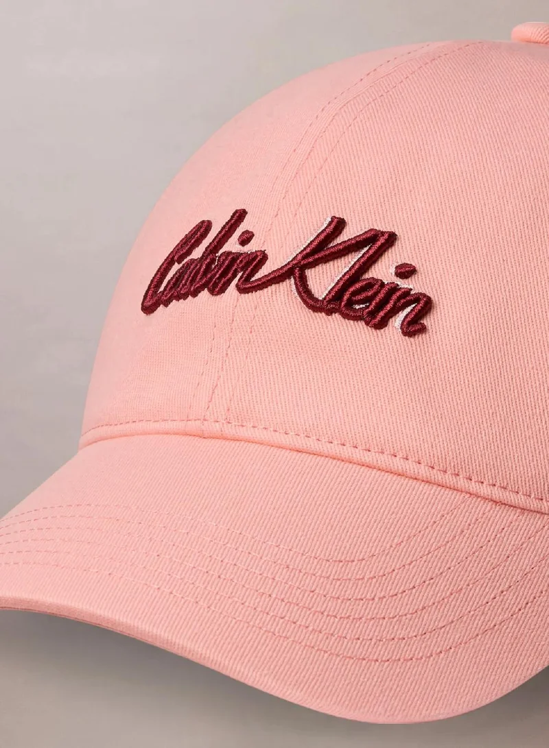 Calvin Klein Jeans Powder Orange Twill Logo Cap for Women | Best Price UAE