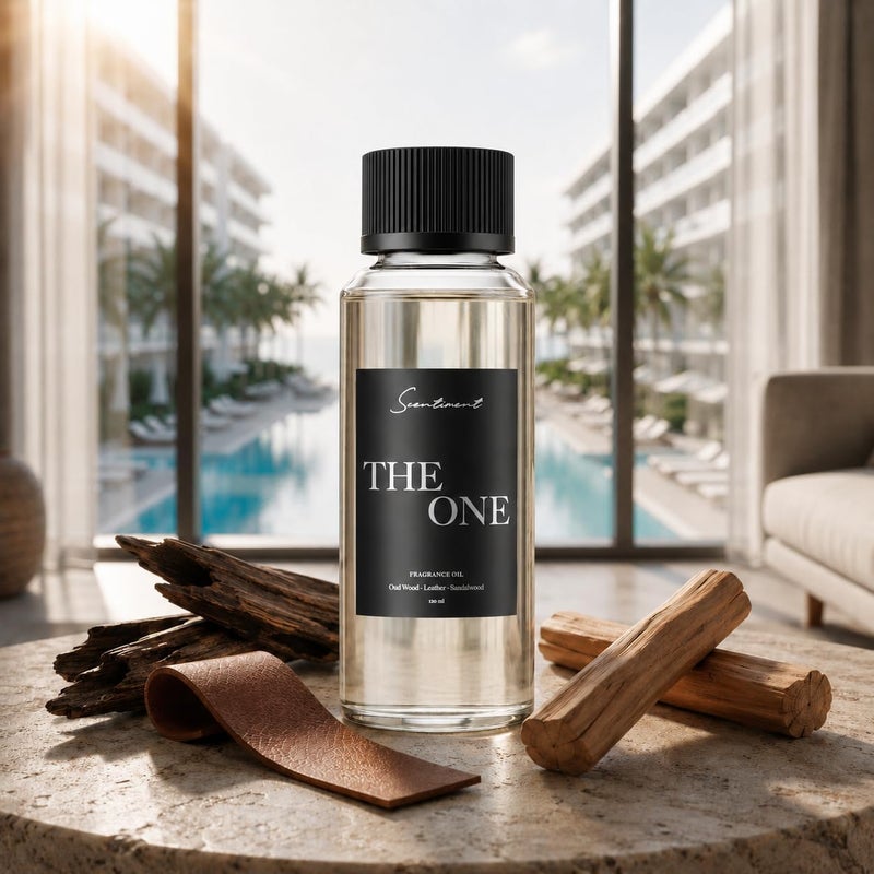 Scentiment Diffuser Oil - The One | Inspired by Luxury Five Star Hotel Lobby Scent | Aromatherapy Fragrance Oil | Notes of Cardamom, Leather, Lemon with Cinnamon & Sandalwood (120ml) - Image 1