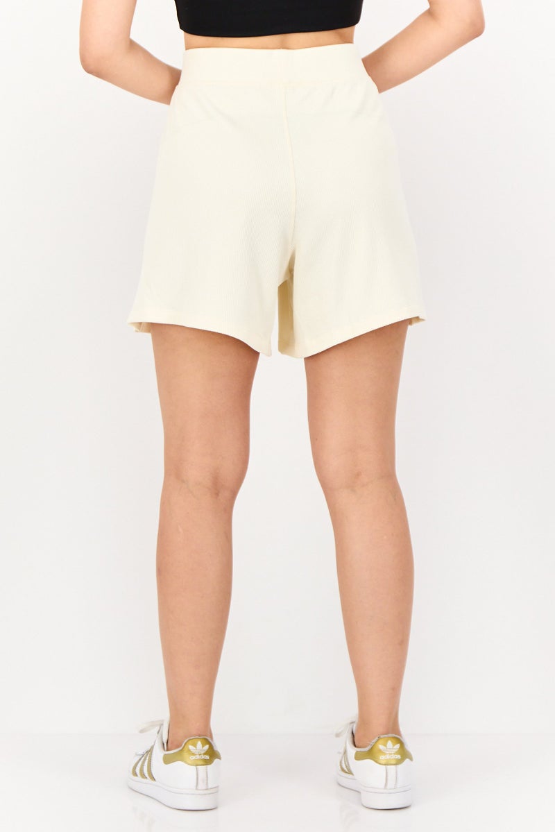 PUMA Women Relaxed Fit Running Shorts, Cream  - Image 3