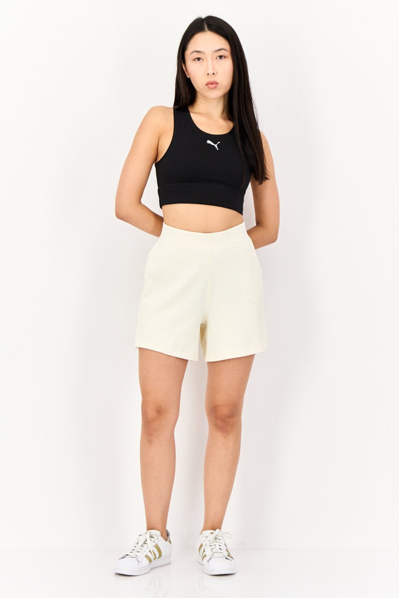 PUMA Women Relaxed Fit Running Shorts, Cream  - Image 4