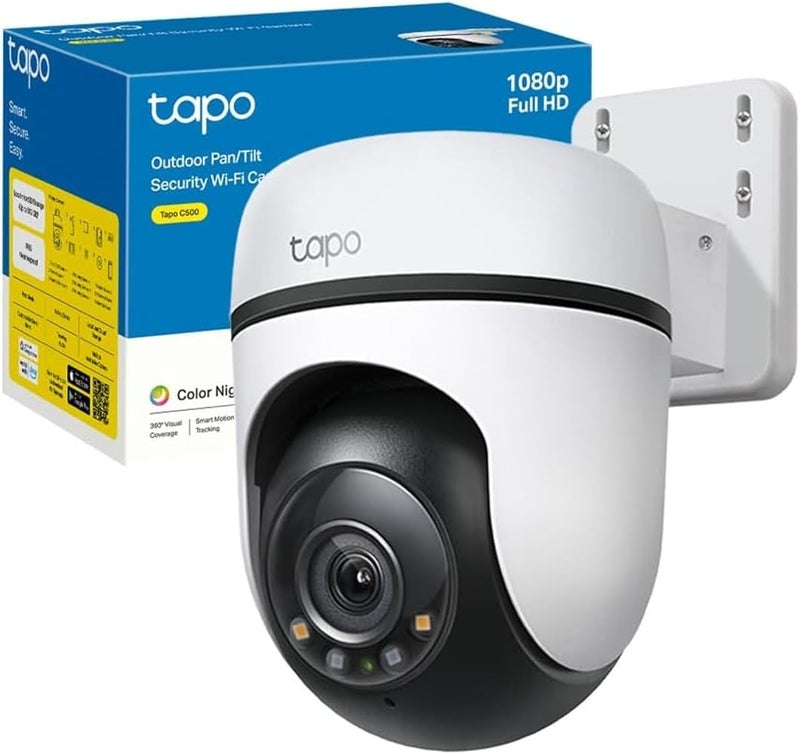 تابو TP-Link - كاميرا أمان Wi-Fi خارجية قابلة للتحريك يمينًا ويسارًا/Tapo C500 المنزل الذكي - Image 1