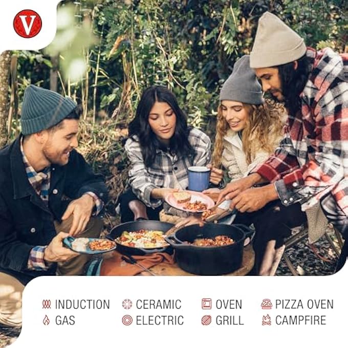 Victoria 10Inch Cast Iron Skillet PreSeasoned CastIron Frying Pan With Long Handle Made In Colombia - Image 3