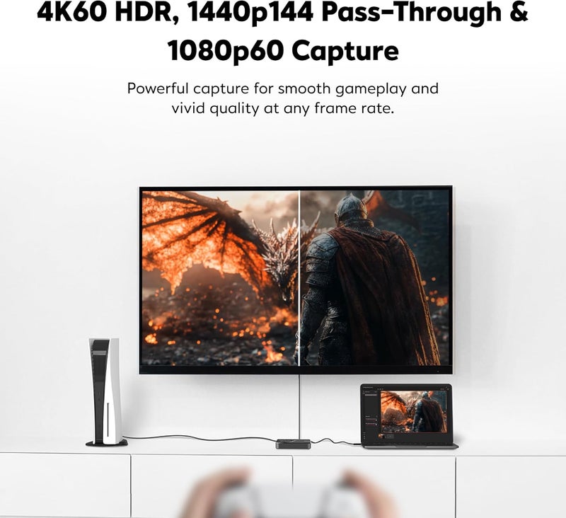أفيرميديا بطاقة التقاط من AVerMedia للبث المباشر، دعم لتنسيق 4K60 HDR، تسجيل فيديو بدقة 1080p60، بث ألعاب بزمن تأخير منخفض جدًا لأجهزة Switch 2، Xbox، PS5، والكمبيوتر عبر منصات Twitch وOBS وWin11 وMac – StreamLine MINI+ GC311G2 - Image 3