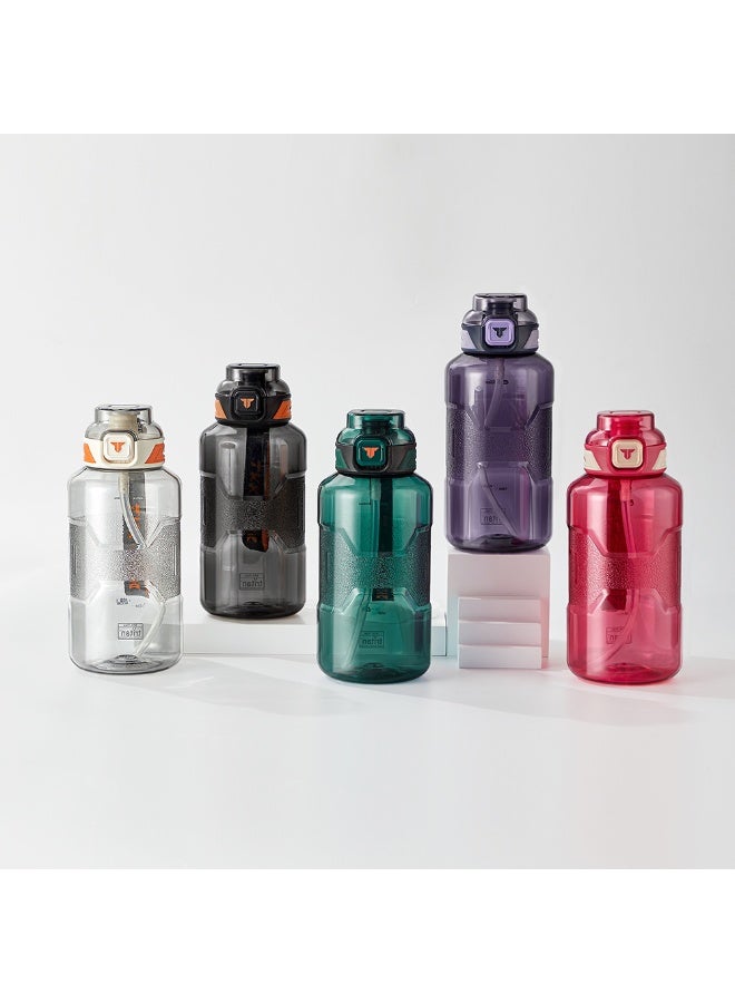 TKK 1500ml Tritan Plastic Water Bottle for sports and gym with rope handle BPA Free with Straw | White - Image 5
