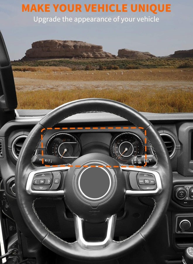 Savadicar Carbon Fiber Interior Accessories - Instrument Panel Trim Set for 2018-2023 Jeep Wrangler JL JLU 4XE & Gladiator JT - Premium Texture Interior Decor Upgrade Option, 3-Piece - Image 2