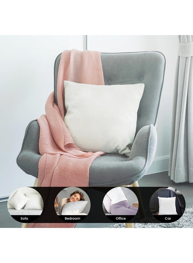 Foamily Foamily Throw Pillow Insert 18 x 18 inch Hypoallergenic 100% Virgin Fiber Made in USA Bed, Sofa, Couch Decorative Indoor Pillows  - Image 4