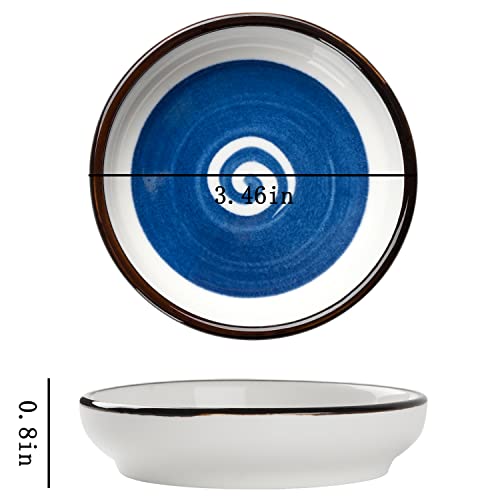MOSYONE Soy Sauce Dish Ceramic Set of 6 - Soy Sauce Dipping Bowls for Sushi - 3.5 Inch Serving Dish - Japanese Style Dinnerware Set - Image 2