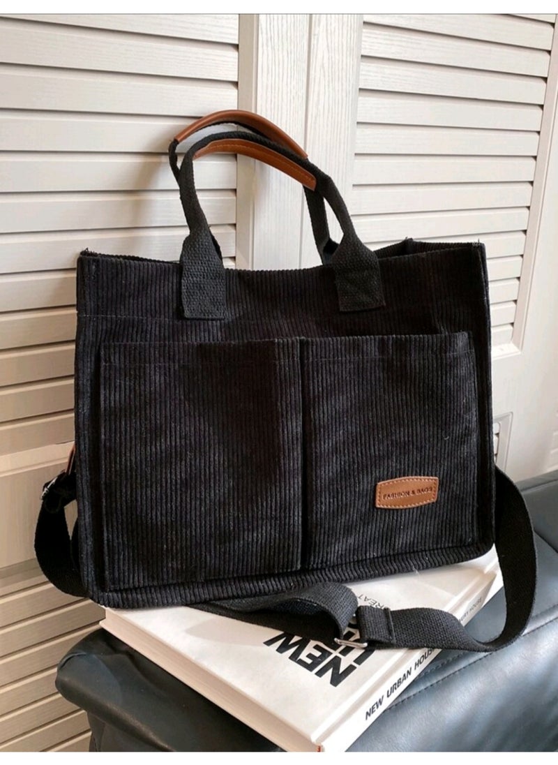 Shein Women's SHEIN Trend Shoulder Tote Bag Large Capacity Multi-purpose Messenger Bag, Perfect for School, Collage, Vacation, Beach & Daily Use  - Image 1