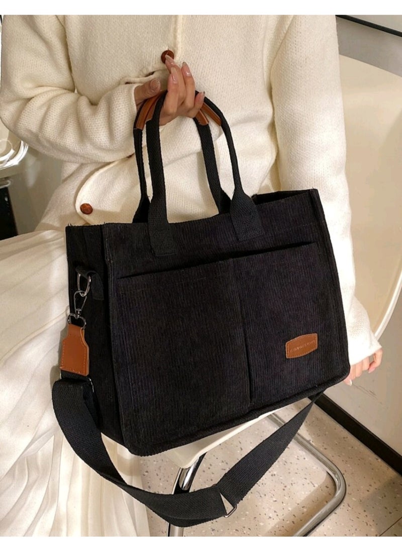 Shein Women's SHEIN Trend Shoulder Tote Bag Large Capacity Multi-purpose Messenger Bag, Perfect for School, Collage, Vacation, Beach & Daily Use  - Image 4