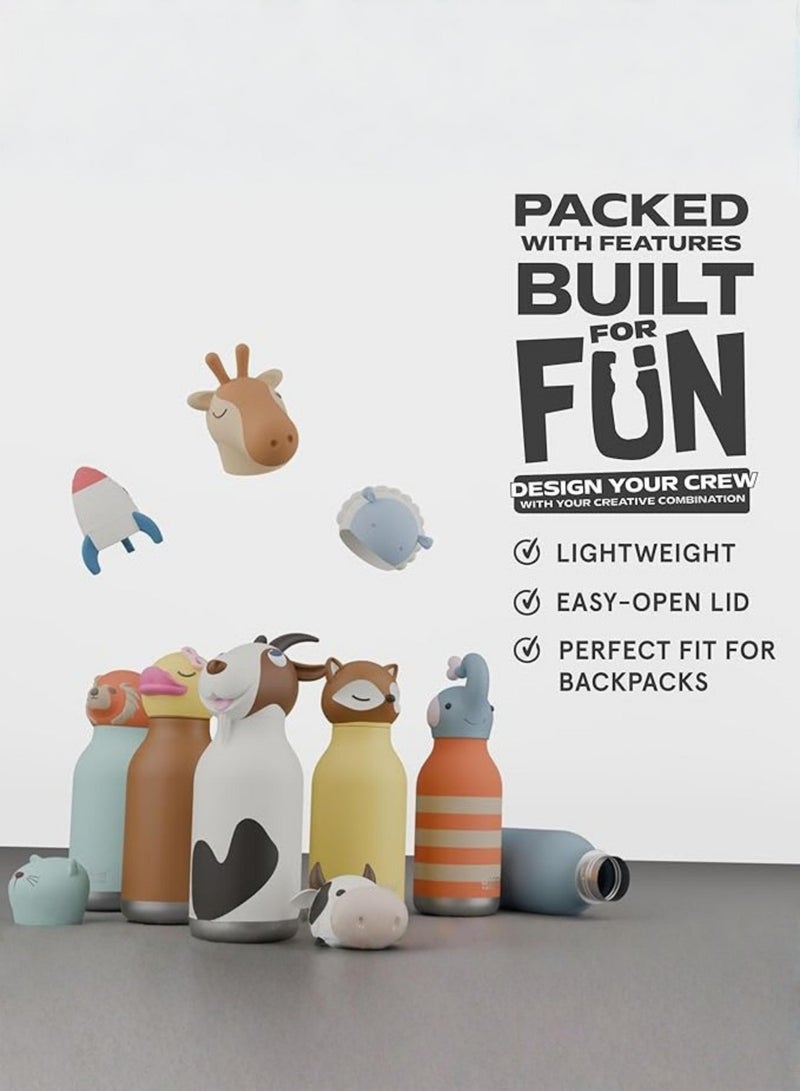 asobu Rocket with Brush Bestie Animal Bottle - Image 4