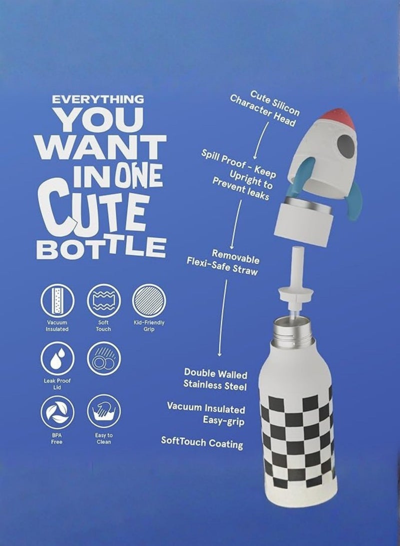asobu Rocket with Brush Bestie Animal Bottle - Image 3