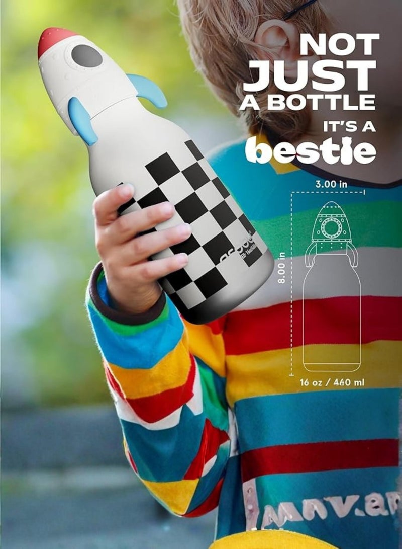 asobu Rocket with Brush Bestie Animal Bottle - Image 5