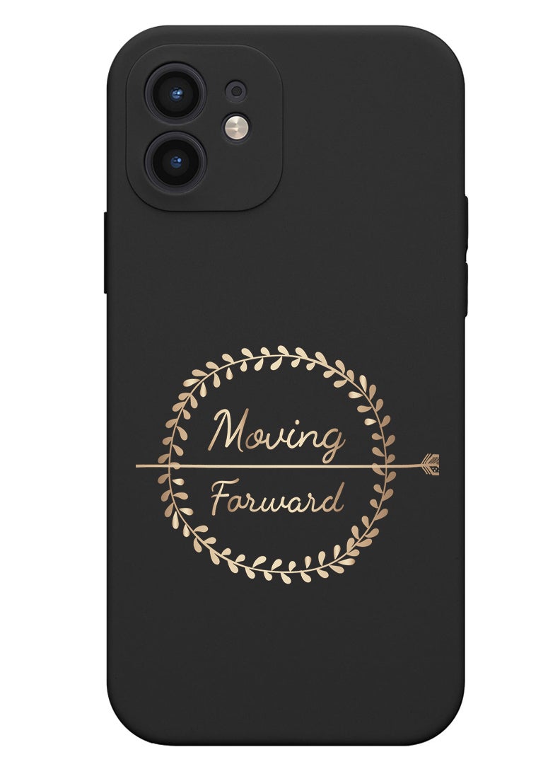 Theodor Protective Slim Fit Case Liquid Silicone Cover with Full Body Protection Anti-Scratch Shockproof Case For iPhone 12 Black  - Music Recorder copy - Image 1