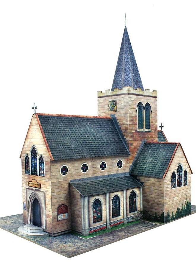 The CityBuilder O gauge 7mm 1:48 scale Model Railroad Building CHURCH Kit The CityBuilder - Image 1