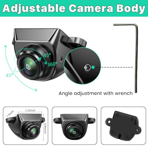 GreenYi Car Backup Camera with Dynamic Trajectory Guide Line, AHD1080P Reverse Rear View Cam, Adjustable Fisheye Lens, Waterproof Night Vision 170 Degree Wide View - Image 4