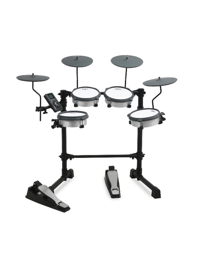 YORX EF2 V1.0 Professional Electronic Drum Kit with PVC Pads, 10‑inch Cymbals, Dual Bluetooth, USB‑C MIDI, and Recording Features - Image 1