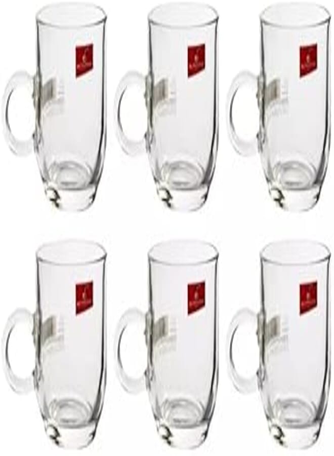 Pure crystal glass mugs, the famous blinkmax brand, box of 6 pieces, large size, code: 316