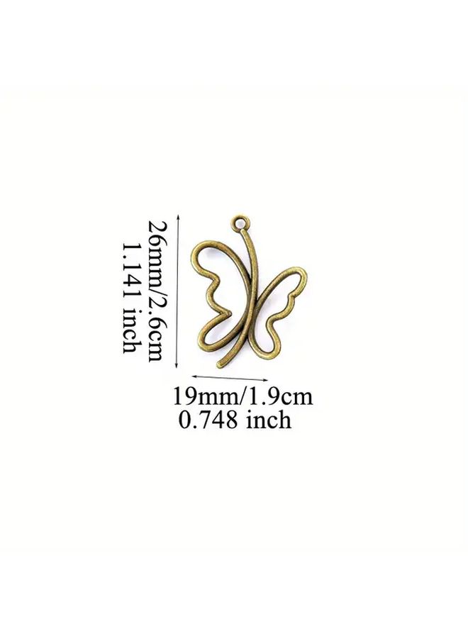 10 Pcs KC Golden Hollow Butterfly Charms For DIY Jewelry Making Elegant Pendant Necklaces Bracelets Keychains Accessories Artistic Design Intricate Craftsmanship - Image 4