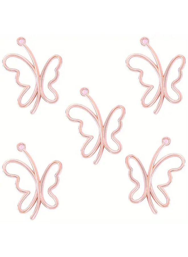 10 Pcs KC Golden Hollow Butterfly Charms For DIY Jewelry Making Elegant Pendant Necklaces Bracelets Keychains Accessories Artistic Design Intricate Craftsmanship - Image 5