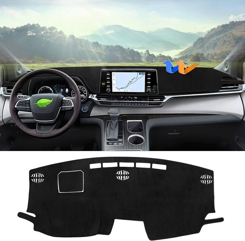 Autorder Strong durable raw material Dashboard Cover Mat for Toyota Sienna 2021-2024 2025 2026 Accessories Dash Cover Flannel Dash Mat Sunshade Glare UV Rays Protector Public demand affordable quality - Image 1