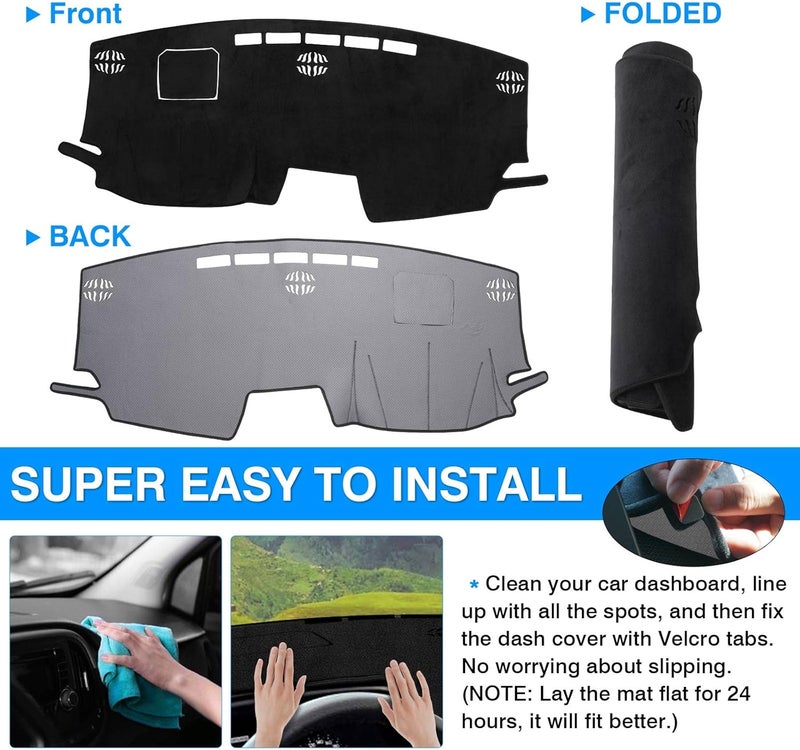 Autorder Strong durable raw material Dashboard Cover Mat for Toyota Sienna 2021-2024 2025 2026 Accessories Dash Cover Flannel Dash Mat Sunshade Glare UV Rays Protector Public demand affordable quality - Image 5