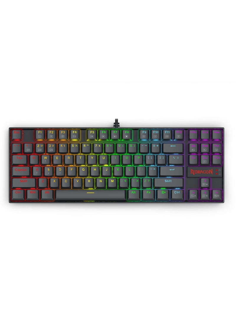 REDRAGON - K552 elite edition Wired Rainbow Gaming Keyboard 60% , Swappable Compact Mechanical Keyboard Dedicated Arrow Keys, for PC and laptop use in home and office - Blue Switch - Image 1