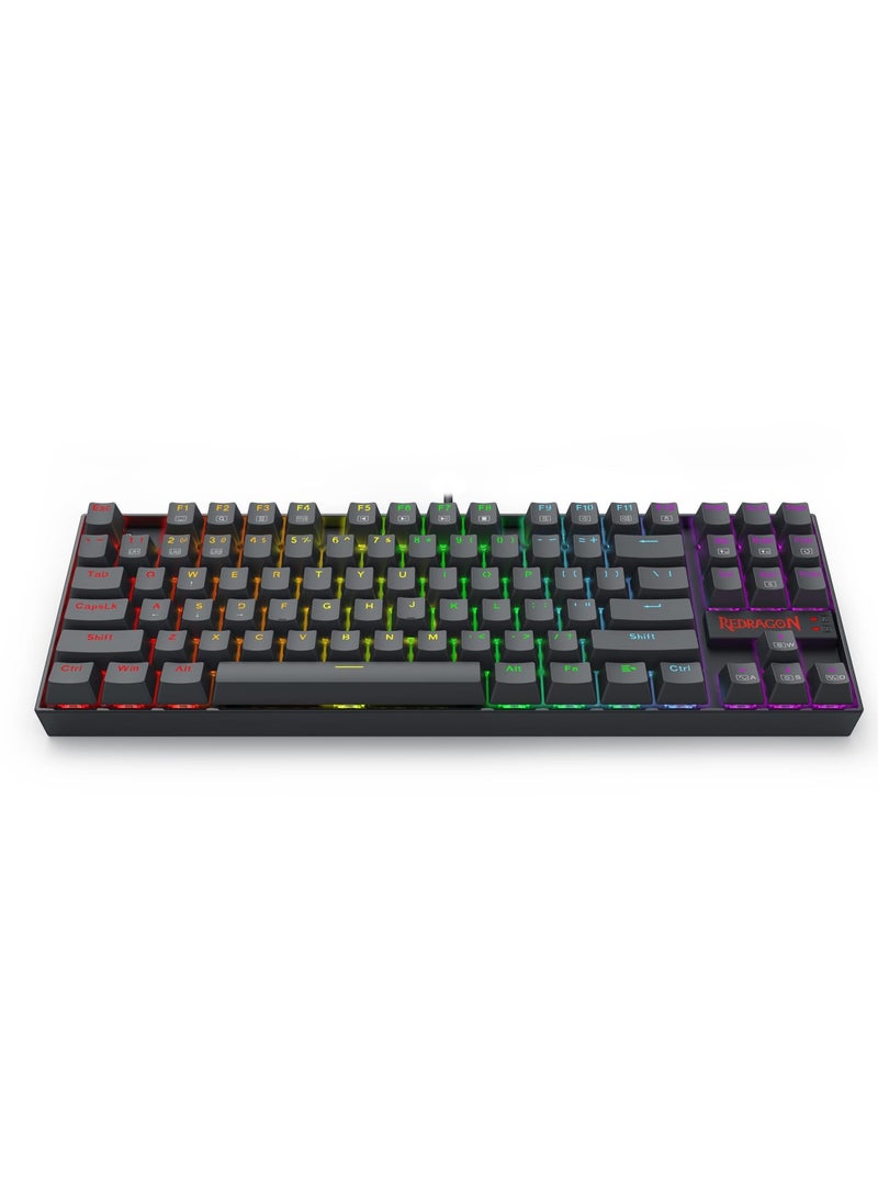 REDRAGON - K552 elite edition Wired Rainbow Gaming Keyboard 60% , Swappable Compact Mechanical Keyboard Dedicated Arrow Keys, for PC and laptop use in home and office - Blue Switch - Image 1