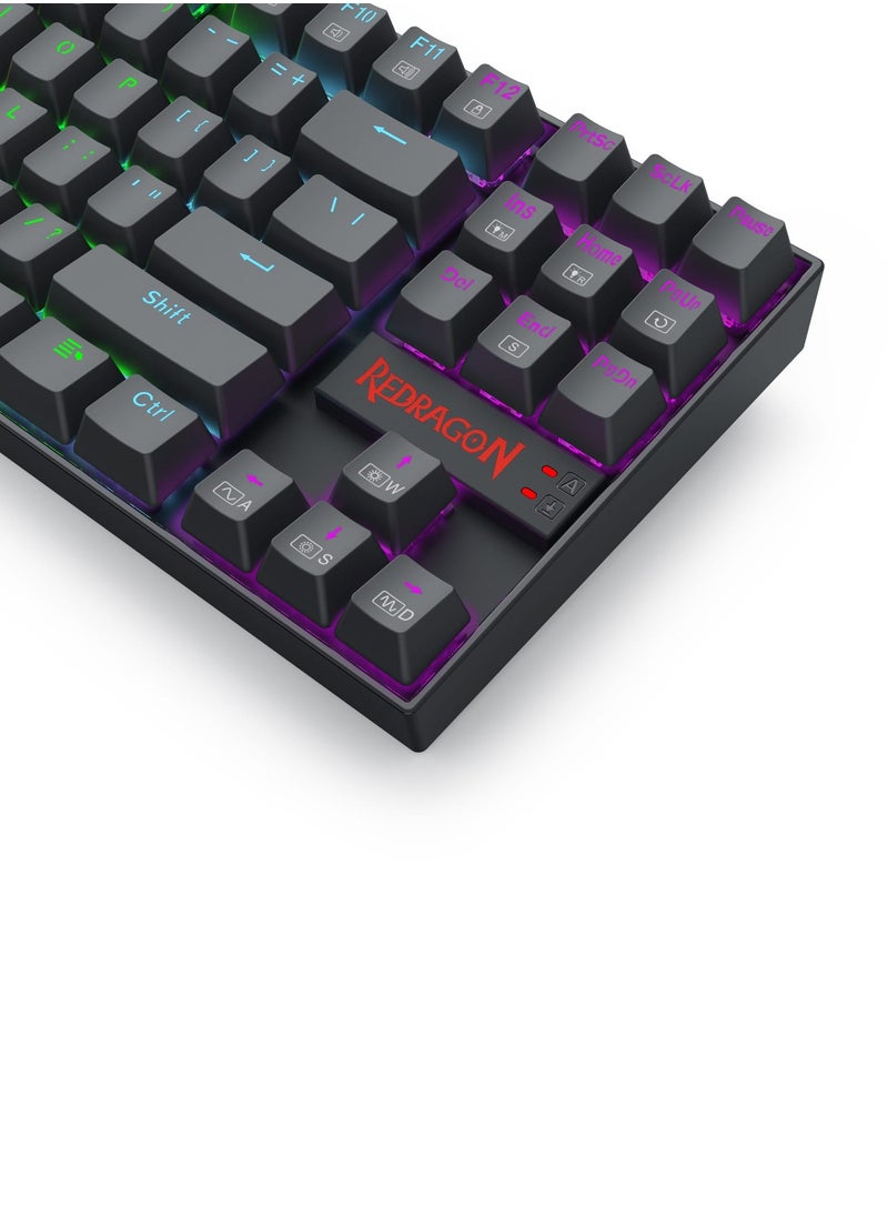 REDRAGON - K552 elite edition Wired Rainbow Gaming Keyboard 60% , Swappable Compact Mechanical Keyboard Dedicated Arrow Keys, for PC and laptop use in home and office - Blue Switch - Image 1