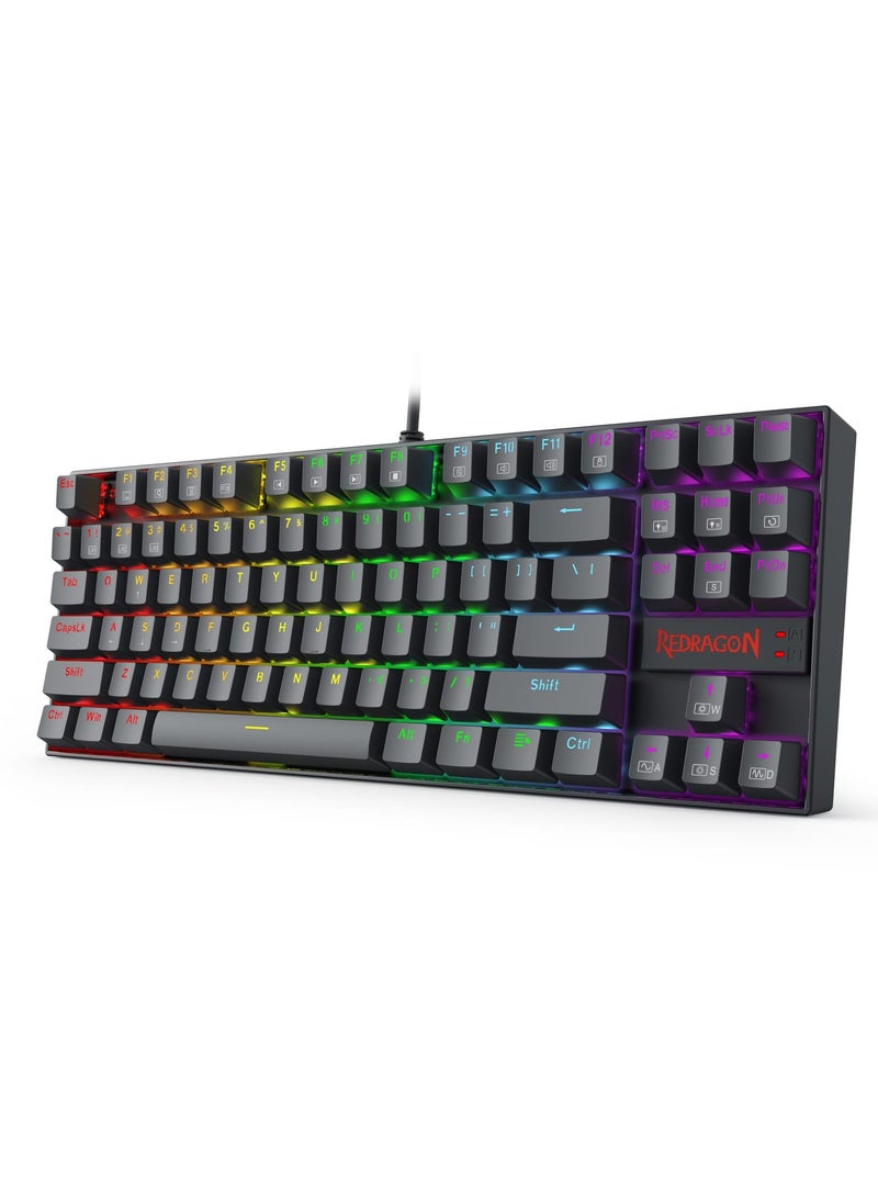 REDRAGON - K552 elite edition Wired Rainbow Gaming Keyboard 60% , Swappable Compact Mechanical Keyboard Dedicated Arrow Keys, for PC and laptop use in home and office - Blue Switch - Image 1