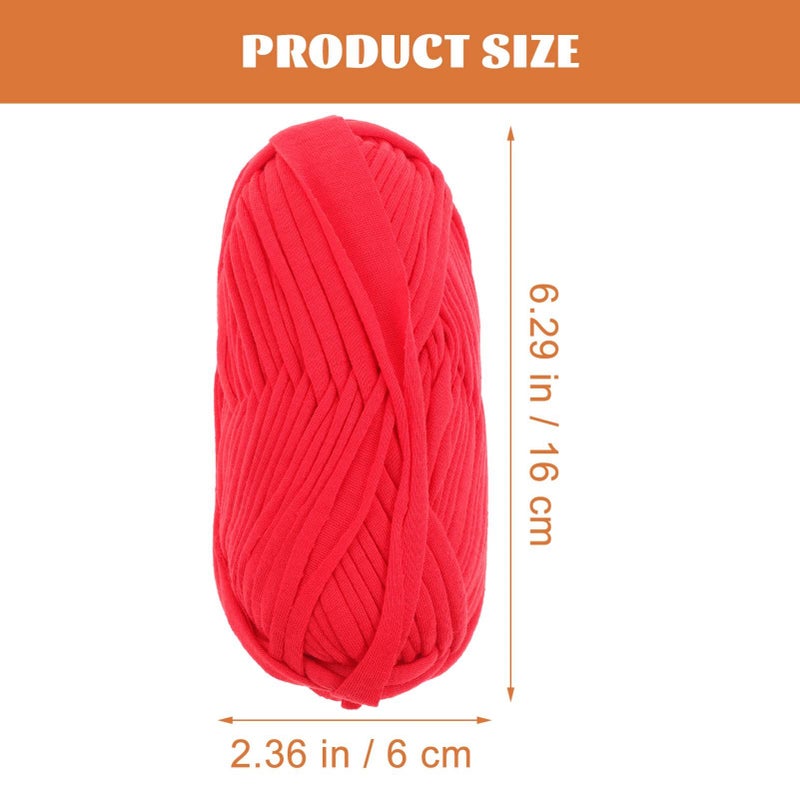 Vivid Red Yarn Pack 4 Rolls For Crochet Knitting Weaving Soft Flexible Craft Supplies - Image 4