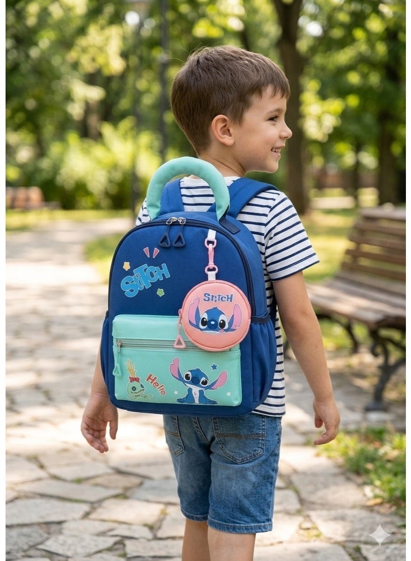 stitch kids backpack,for nursery,preschool and travelling,31x26x11 cm - Image 1