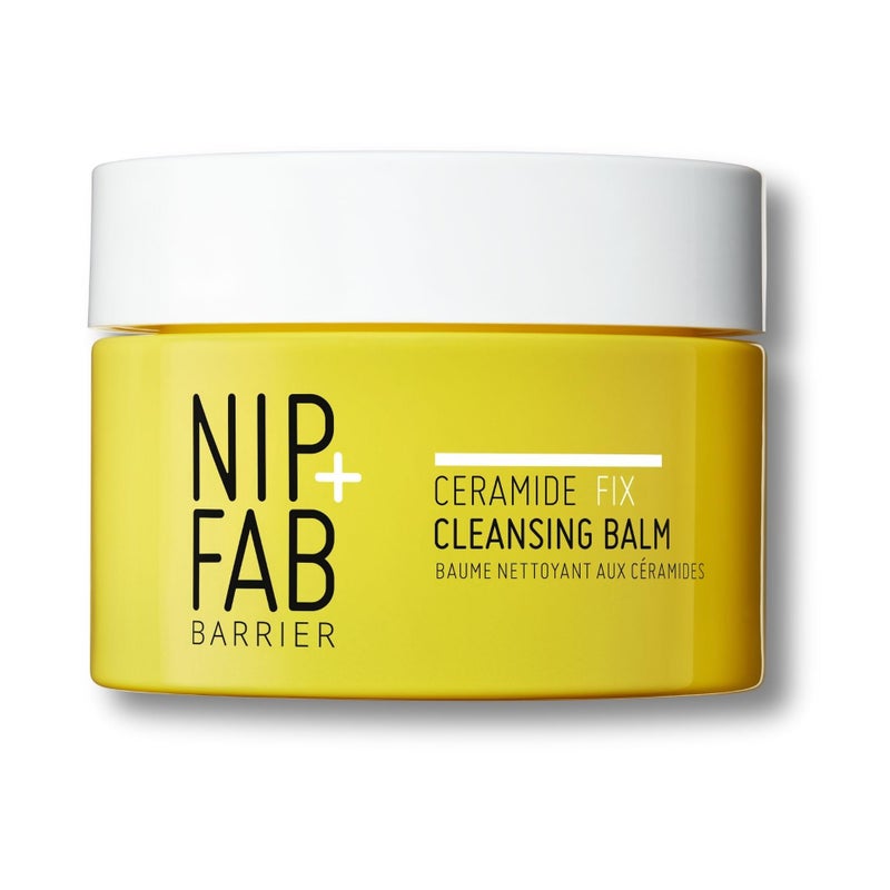 NipFab Ceramide Fix Cleansing Balm 253 Fl Oz Makeup Remover Help Replenish Lipid Barrier with Niacinamide and Biolin Hydrating Ideal for Dry Sensitive and Aging Face Skin