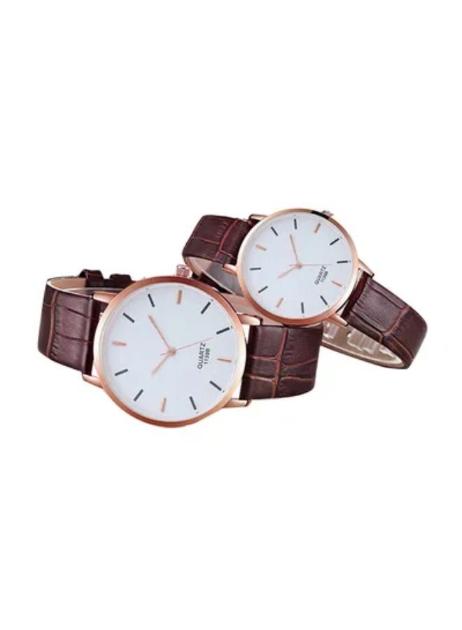 Casual Waterproof Quartz Analog Couple Watch NNSB03703721 