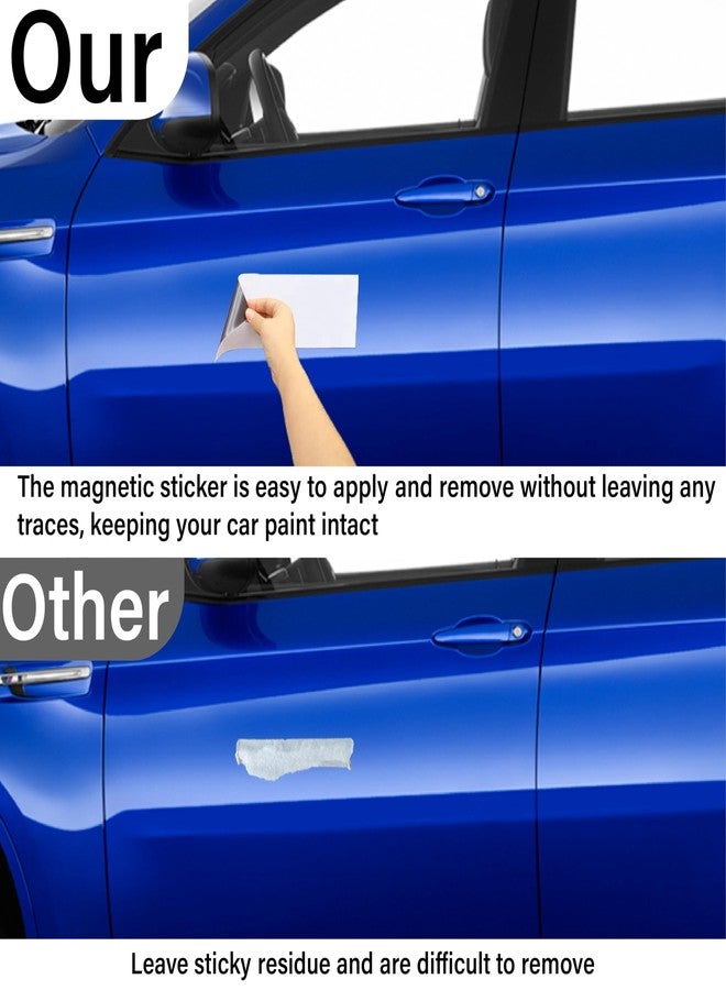 BFXM White DIY4 4Pcs Car Door Magnets, Magnetic Sheets for Custom Signs, Bumper Stickers, Strong Durable Vinyl Magnets - Image 5