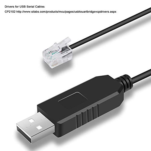 Suamdoen Meade 505 Telescope to PC Control Cable CP2102 RS232 RJ10 Serial Adapter Converter Connector Autostar Audiostar Cable Compatible for ETX127 ETX125 ETX-90 LXD75 LX80 LX90 (6.0 feet) - Image 2