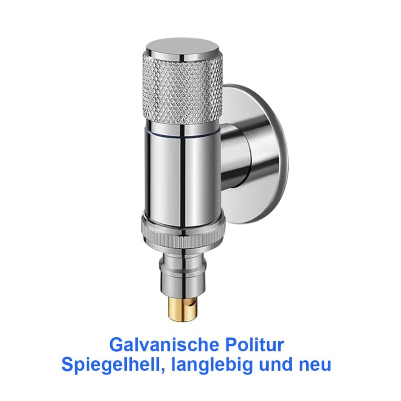 HASTHIP صنبور غسالة الملابس ®، صمام زاوية عالمي صغير كامل المعدن 1/2'' للغسيل (تشطيب كروم) - Image 5