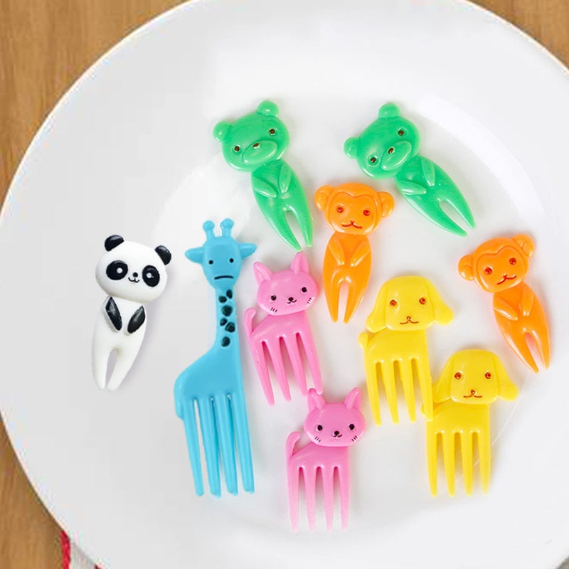UOUYOO 36 Pcs Animal Food Picks for Kids, Cute Cartoon Animal Fruit Food Toothpicks,Reusable Lunch Picks for Kids Bento, Lunch Bento Box Picks for Toddler,kids lunch accessories - Image 2