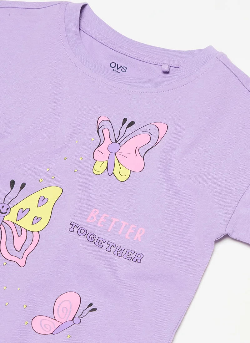 Ovs Ovs S/S T-Shirt  Dark Violet