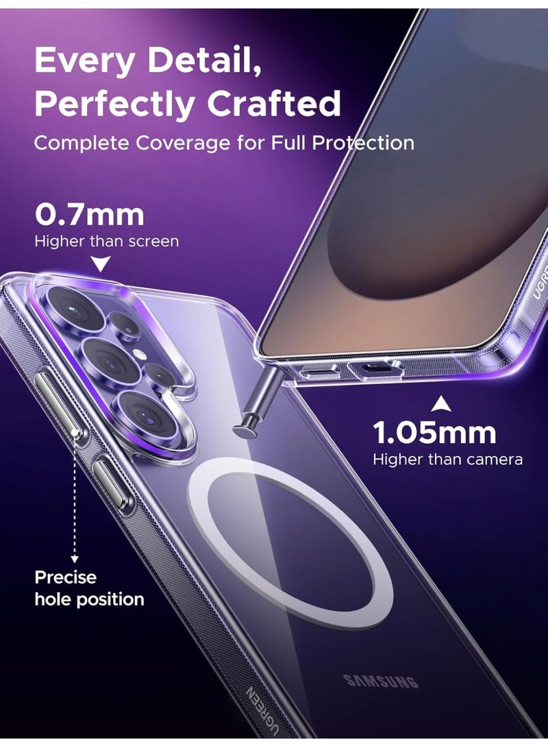 ZOOMEE Clear Magnetic Case for Samsung Galaxy S26 Ultra, MagSafe Compatible, Military-Grade Protection Hybrid Cover - Image 2