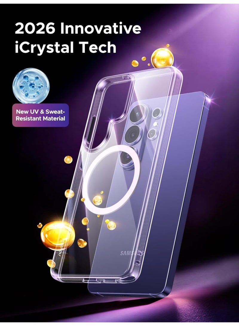 ZOOMEE Clear Magnetic Case for Samsung Galaxy S26 Ultra, MagSafe Compatible, Military-Grade Protection Hybrid Cover - Image 3