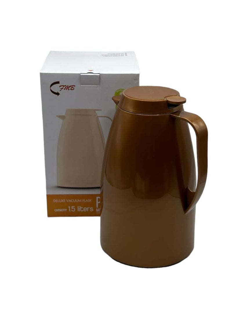 Pioneer coffee and tea thermos, brown, 1.5 litres - Image 1