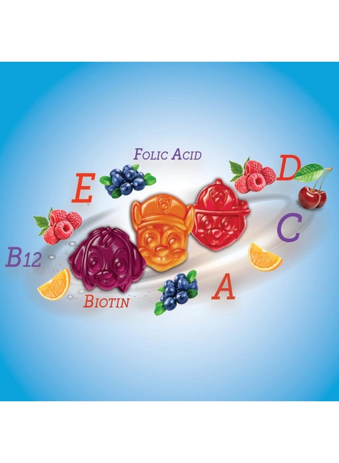 L'il Critters L’il Critters Paw Patrol Gummy Vites Daily Gummy Multivitamin for Kids, Vitamin C, D3 for Immune Support Cherry, Orange and Blueberry Flavors, 190 Gummies - Image 4