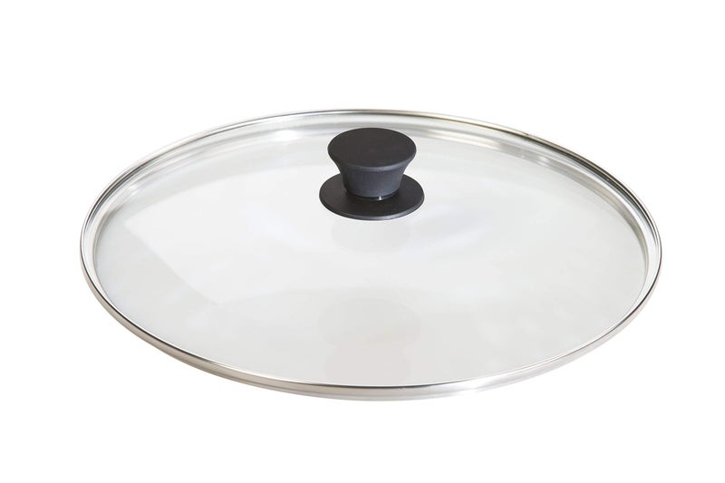Lodge Round Tempered Glass Lid - Versatile Glass Lid for 12 Inch Skillets, Pans, and Dutch Ovens - Dishwasher Safe and Oven Safe up to 400Â° - 12 Inch - Image 1