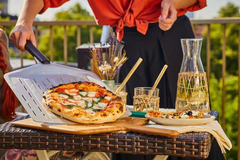 ooni 14â€ Perforated Pizza Peel â€“ Long Handle Perforated Aluminium Pizza Paddle â€“ Lightweight Pizza Turning Peel Outdoor Pizza Oven Accessories - Image 3