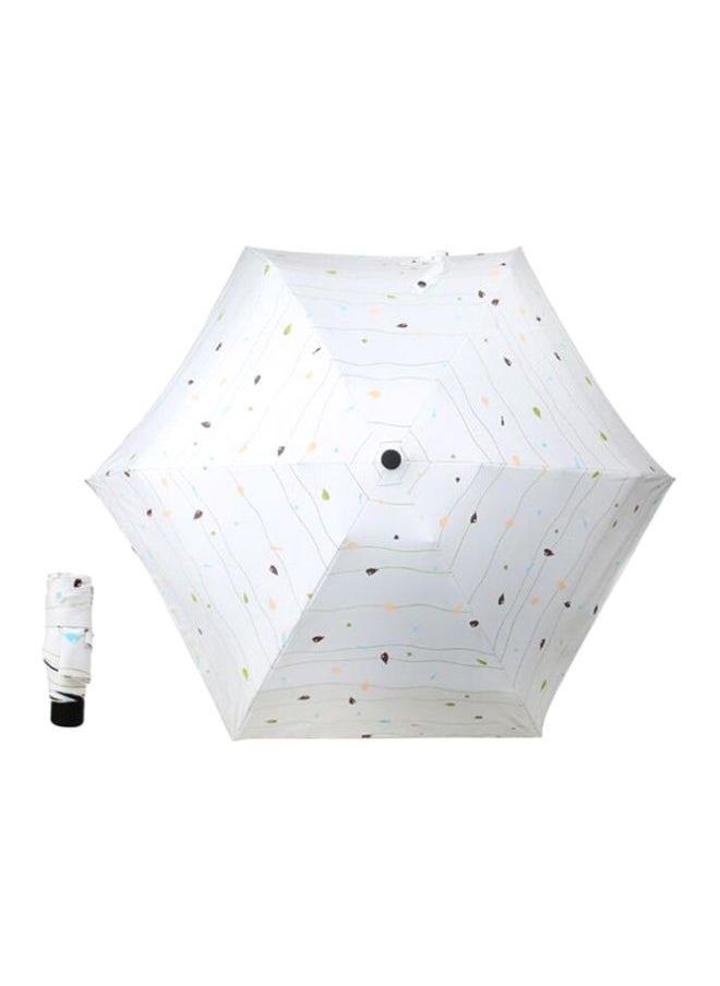 Generic Printed Folding Umbrella White/Green/Black 