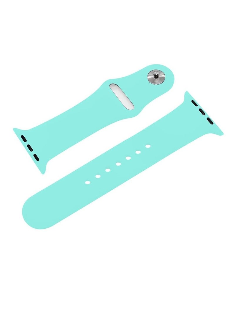 VITION Apple Watch Band 42mm/44mm/45mm Soft Silicone Replacement Wrist Strap for iWatch Series 7/SE/6/5/4/3/2/1 Turquoise - Image 2
