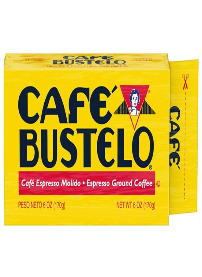 Café Bustelo Café Bustelo Espresso Dark Roast Ground Coffee Brick, 6 Ounces (Pack of 12)  - Image 1