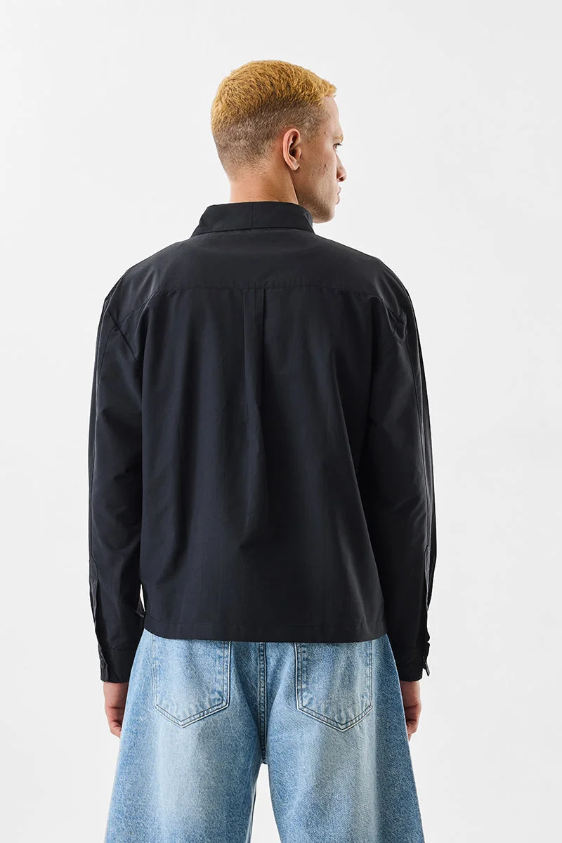 SNITCH جاكيت أسود بقصة عادية